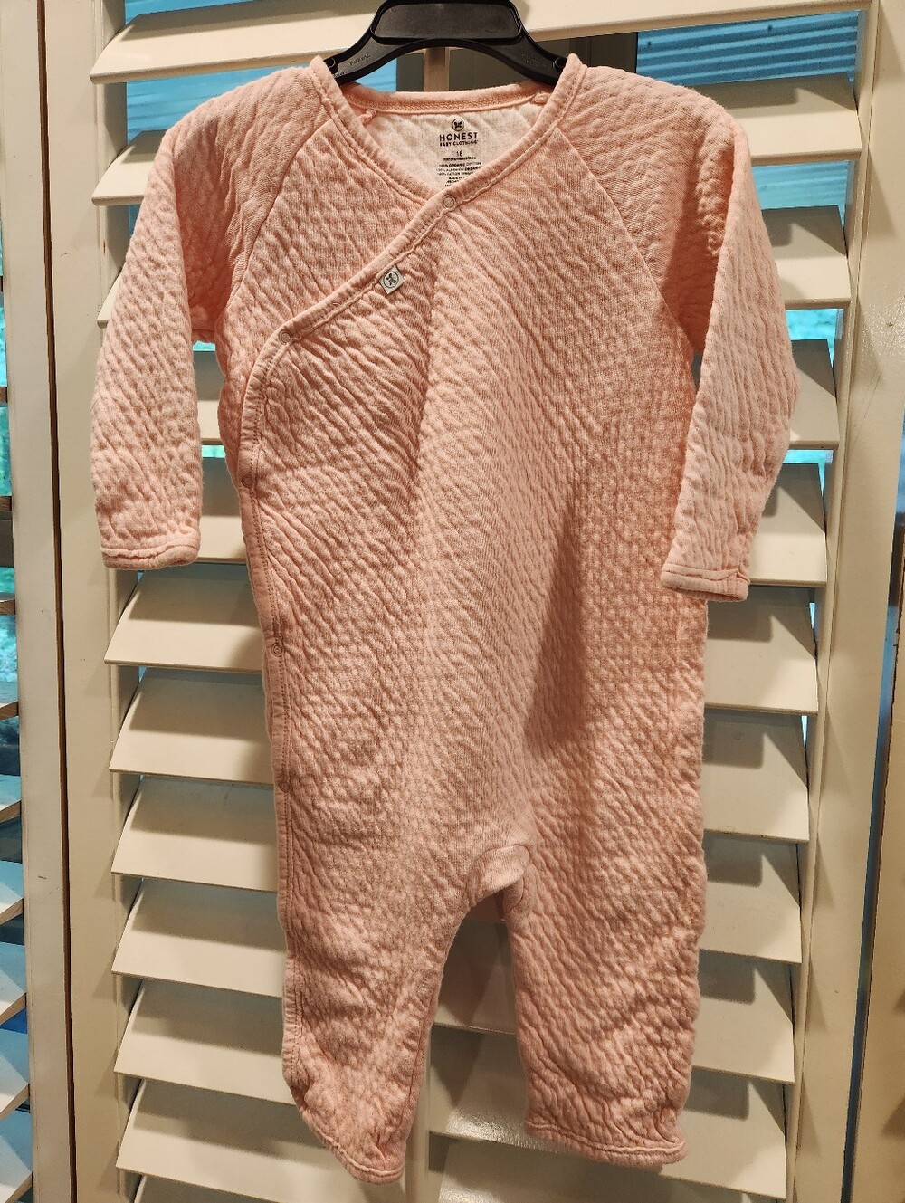 Honest Co. Quilted Pink Baby One-Piece, Size 18M